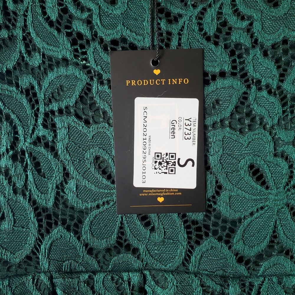 Lace green Missmay dress NWT - Picture 4 of 9